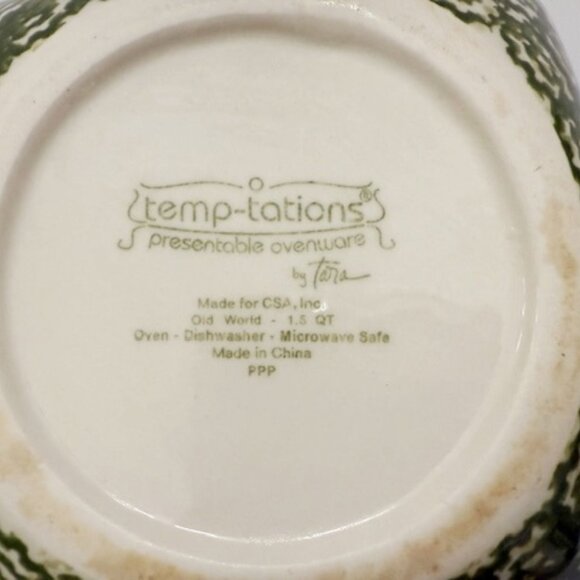 Temp-Tations by Tara Old World Green 7" Square Bowl 1.5 Qt. - Picture 6 of 6